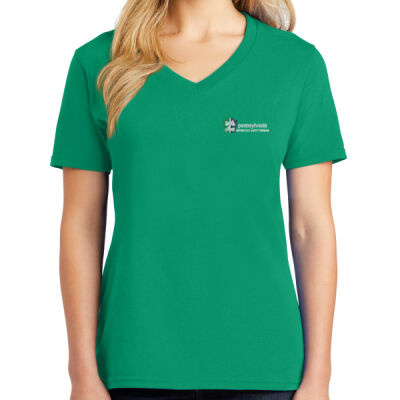 Port & Company Ladies Core Cotton V Neck Tee Thumbnail