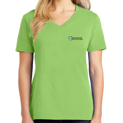 Port & Company Ladies Core Cotton V Neck Tee Thumbnail